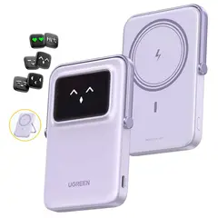 UGREEN - Power Bank Magnetico Tipo C 10000 mAh 20W Soporte Rosa