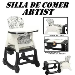 EBABY - Silla Carpeta Multifuncional 4 en 1 Artist - Negro