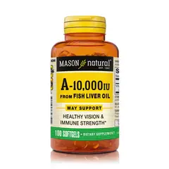 MASON NATURAL - Vitamina A 10,000 Ui - Inmunidad (100 Softgels) -