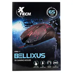 XTECH - MOUSE GAMER 3D USB 6 BOTONES BELLIXUS XTM 510