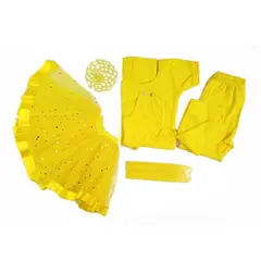 GENERICO - CONJUNTOS TRAJE DE BALLET CON TUTU DE DOS CAPAS CON BRILLO - AMARILLO