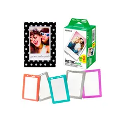 FUJIFILM - Pack de Pelicula instax mini x20+Marco iman+5 portafoto