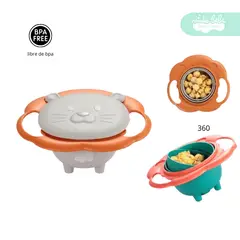 GENERICO - Plato Giratorio Antiderrames para Bebes Giro 360 claro