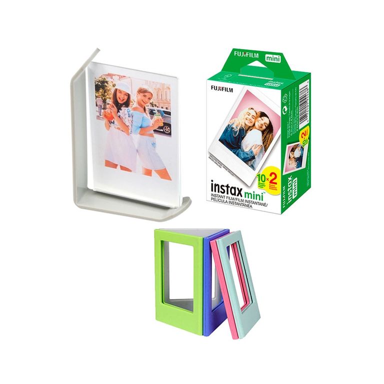 Pack de Pelicula instax mini x20+1 Portafoto+4 Marcos Iman