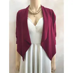 GENERICO - Blazer Manga 3/4 Paola Color Vino Estacion 108