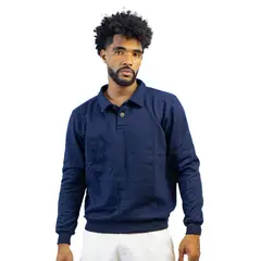 DM DEXMEN - Polera Dexmen Camisa Boton Azul