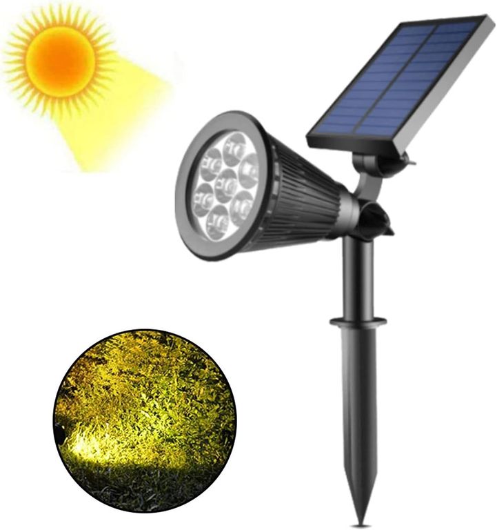 Estaca Solar LED Lampara Jardín Iluminación Decoración Exterior 7LEDS
