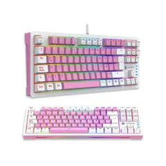 ANTRYX - Teclado Mecanico TKL Chrome Storm MK840 Pink Blue Switch