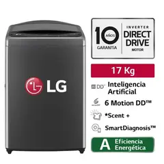 LG - Lavadora 17 Kg AI DD Carga Superior Negro WT17BV6