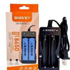 GENERICO - PACK SET Cargador Doble + 2 Pilas baterias Recargable 18650