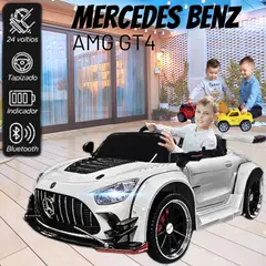 MERCEDES BENZ - Carro a Batería para Niño AMG GT Blanco