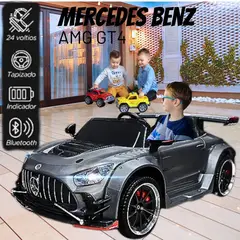 MERCEDES BENZ - Carro a Batería para Niño AMG GT Gris