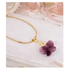 FERNANDA ROMERO JOYAS Y ACCESORIOS - Hermoso Collar Mariposa Libertad de Acero y Cristales