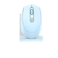 ROMAX - MOUSE OPTICO INALAMBRICO RECARGABLE PORTATIL COLOR CELESTE