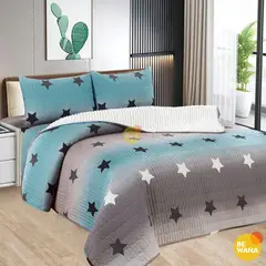 CASATEX - CUBRECAMA Tela Hipoalergénico con Carnero KING + Set de Sábanas