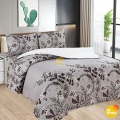 CASATEX - CUBRECAMA Tela Hipoalergénico con Carnero KING + Set de Sábanas