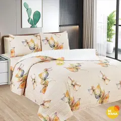 CASATEX - CUBRECAMA Tela Hipoalergénico con Carnero KING + Set de Sábanas