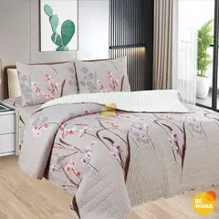 CASATEX - CUBRECAMA Tela Hipoalergénico con Carnero KING + Set de Sábanas