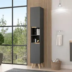 GENERICO - COLUMNA PARA BAÑO ATENAS DUNA-PLOMO - ENVÍO ARMADO Y MELAMINA 18mm