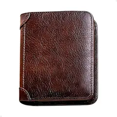 GENERICO - Billetera Clasica Para Hombre Cuero Genuino Con Rfid