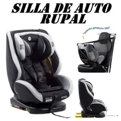 EBABY - Silla de Auto Giratorio sistema ISOFIX Rupal -Negro
