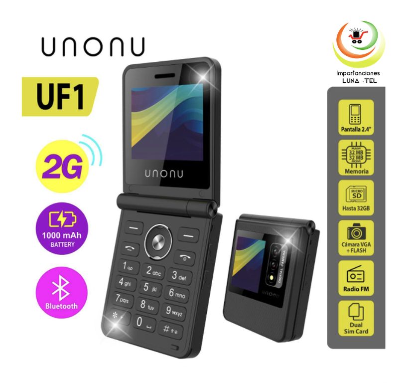CELULAR UF1 FLIP TAPA 2G