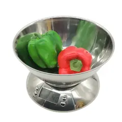 OEM - Balanza Gramera Cocina 5kg Acero Inoxidable Temporizador Termómetro