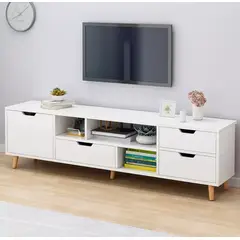 NACION MUEBLES - MUEBLES PARA TV MAY COLOR BLANCO