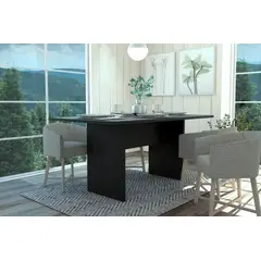 NACION MUEBLES - COMEDOR NOCHE COLOR NEGRO