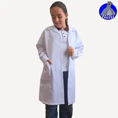 GENERICO - Bata de Laboratorio blanca en drill semi-antifluido