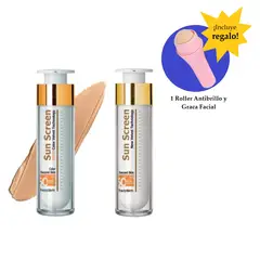 FREZYDERM - Pack x2 Fotoprotector Sun Screen SPF50 50ml Con y Sin Color Más Regalo