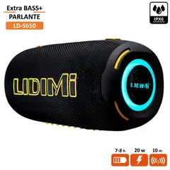 LIDIMI - Parlante Bluetooth Portátil Extra BASS USB FM LD-S650