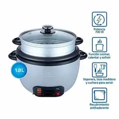 INDURAMA - Olla Arrocera con Vaporera 18L OAI-GR18 Gris