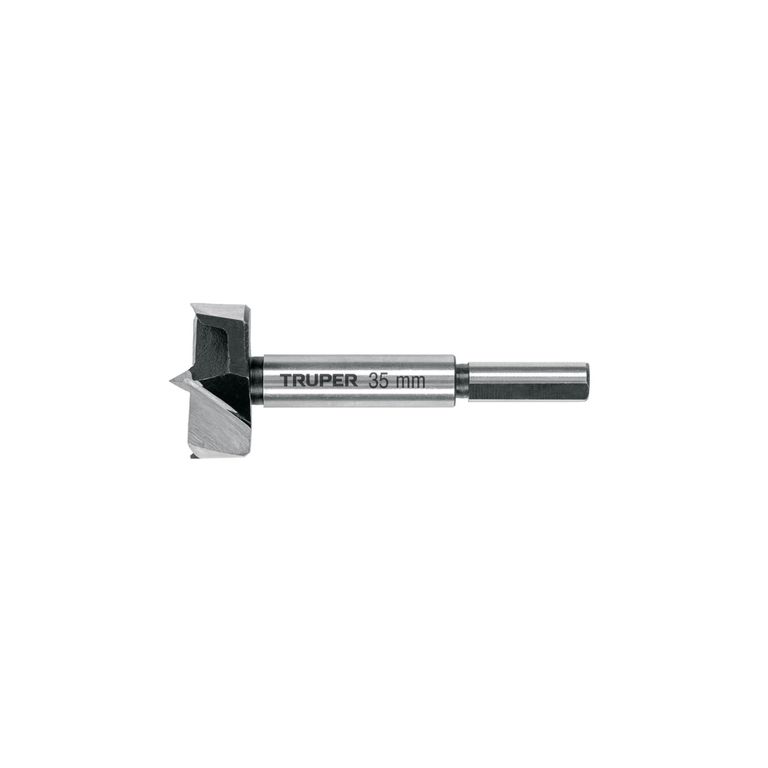 Broca forstner 35 mm para madera, melamina, drywall,Truper