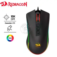 REDRAGON - COBRA M711 Mouse Gamer RGB 10,000 DPI, Precisión y Velocidad