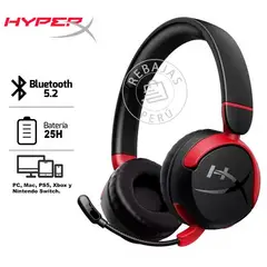 HYPERX CLOUD - Audifono Mini Kids Wireless Sonido seguro batería de 25 h