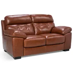 ROSEN - SOFÁ FLAMINIO CUERO CARAMELO 2 CUERPOS