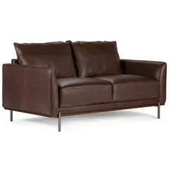 ROSEN - SOFÁ WESTWOOD CUERO MORO 2 CUERPOS