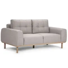 ROSEN - SOFA BIADA TELA 2 CUERPOS GRIS PERLA