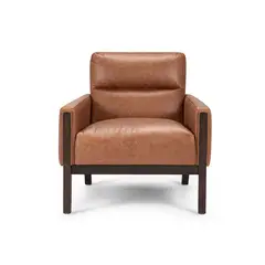 ROSEN - POLTRONA TIMBER CUERO CAMEL