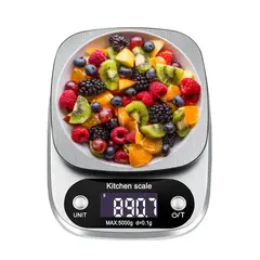 OEM - Balanza Cocina Gramera Digital 5kg con Plataforma de Acero Inoxidable