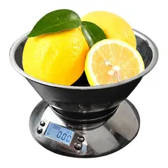 OEM - Balanza Gramera Digital Acero Inoxidable 5kg Temporizador Termómetro