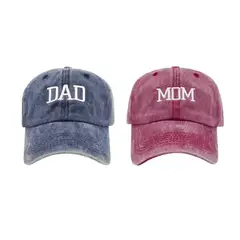 PEACE AND LOVE - Pack de 2 gorros Dad - Mom Rojo y Azul