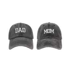 PEACE AND LOVE - Pack de 2 gorros Dad - Mom Gris