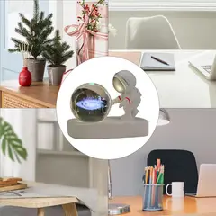 GENERICO - ESFERA CRISTAL 3D LÁMPARA MESA LUZ LED ASTRONAUTA ADORNO DECORATIVO