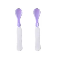 GENERICO - Cucharas Termosensibles para Bebés - Cambia de color -Morado