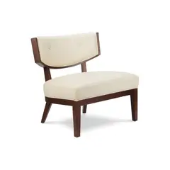 ROSEN - SILLA A-550 MADERA CAFE CUERO BEIGE