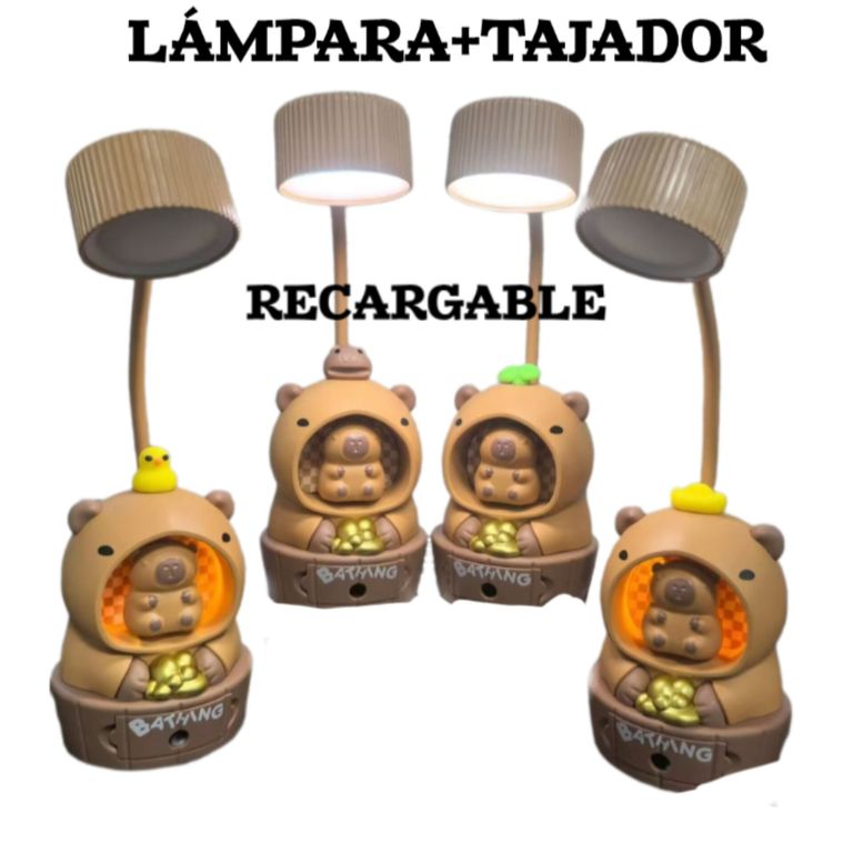 2 LÁMPARAS CAPIBARA + TAJADOR / UNISEX RECARGABLE