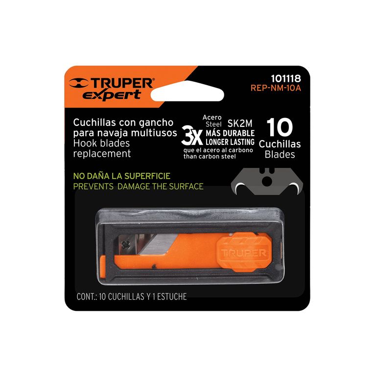 Cuchilla Cutter Hoja de 19mm Gancho x 10 Uni 101118 Expert