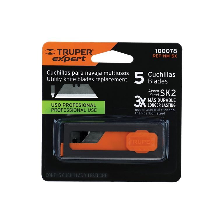 Cuchilla Cutter Hoja de 19mm Profesional x 5 Uni 100078 Expert